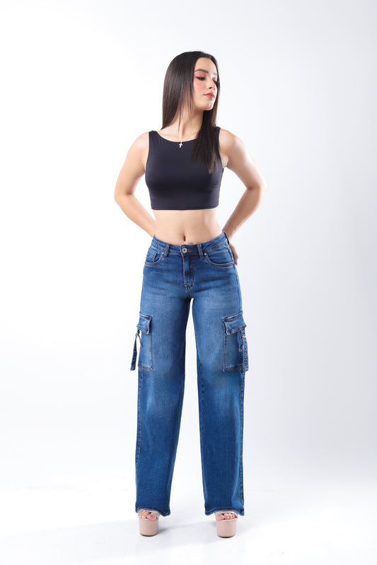 Pantalón Wide Leg Cargo Modelo 3950 Kyrath