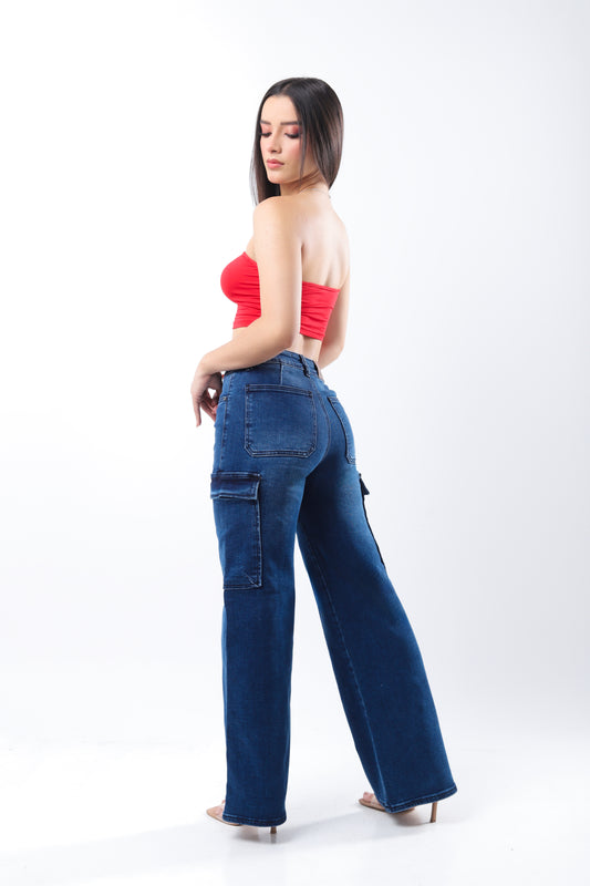 Pantalón Wide Leg Cargo Modelo 3960 Kyrath